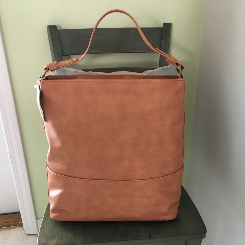 Satchel Bag Handbag - Cognac Color-B1 - Picture 2 of 8